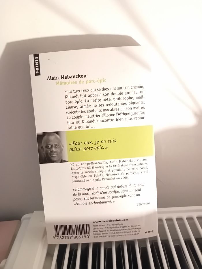 Mémoires de porc épic de Alain Mabanckou - photo numéro 2