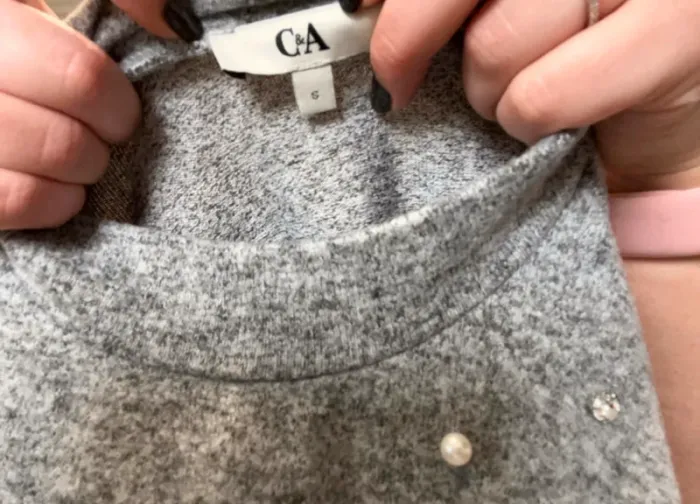 Pull gris perles c&a - photo numéro 4