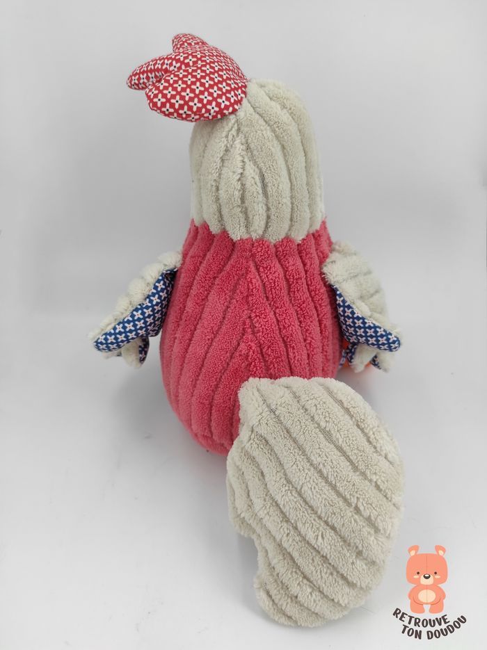 Doudou Poule Coq rouge CA Crédit Agricole - photo numéro 2
