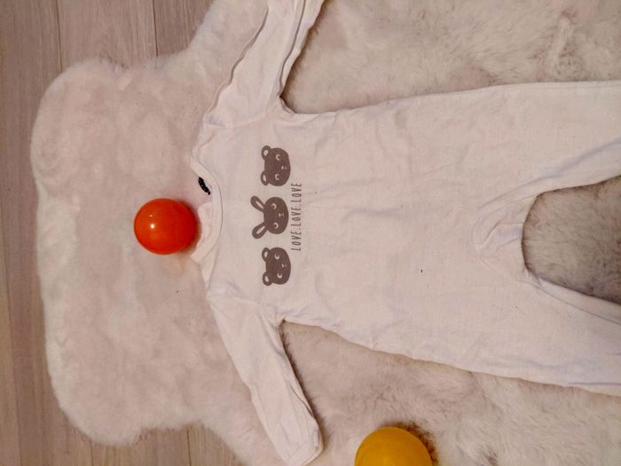 Pyjama blanc léger Kiabi 1 mois