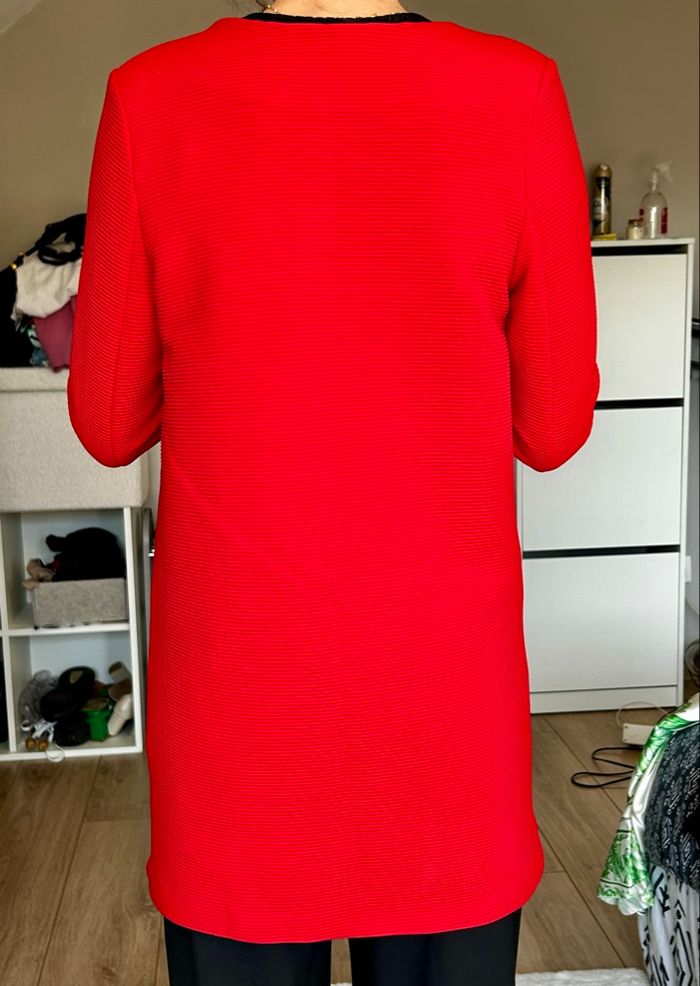 Veste rouge col rond - photo numéro 4