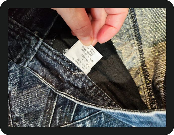 Short en jeans bleu marine pailleté doré Taille 25 Freeman Porter - photo numéro 5