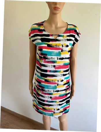 Robe noire et multicolore à manches courtes Little Marcel taille S TBE