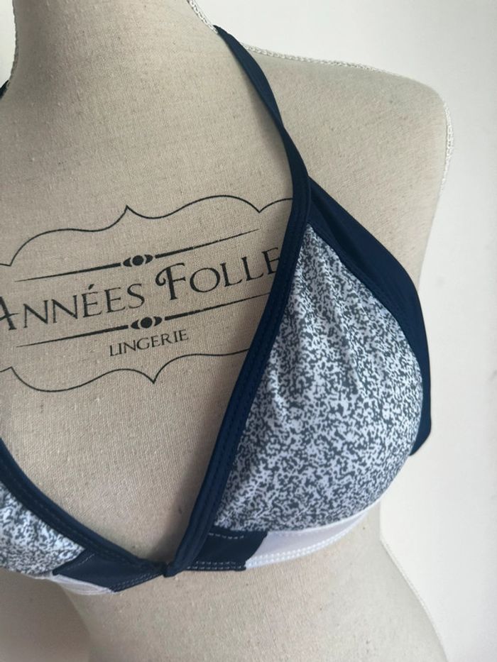 Maillot de bain 2 pièces bleu et blanc – Shein 🌸 - photo numéro 8