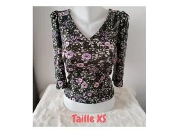 Top fleurie cache cache taille XS