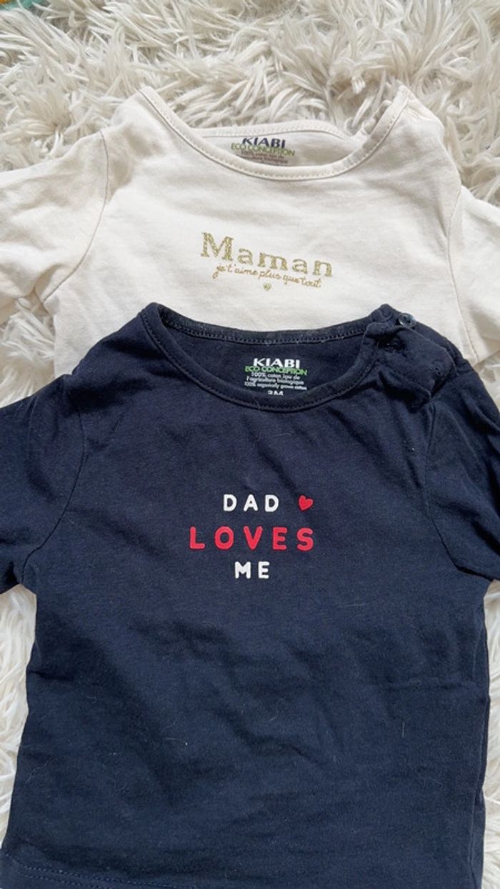 Tee shirt maman papa - photo numéro 2