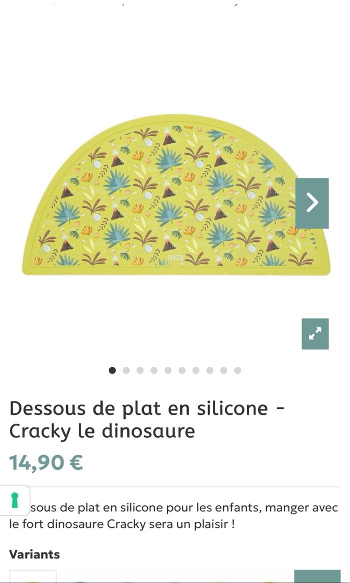 Ensemble repas en silicone neuf Sassi - photo numéro 4