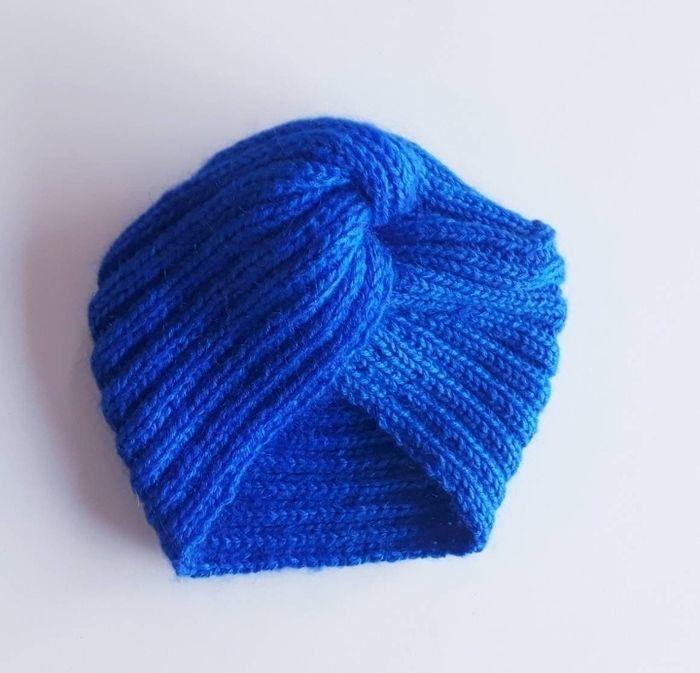 Bonnet turban mohair et laine petite fille - photo numéro 2