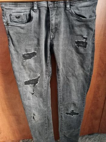 Jeans à faux trous slim taille 34