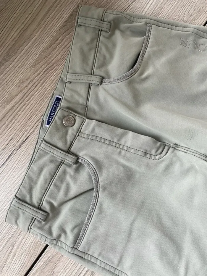 Pantalon d’équitation Harcour – Taille 32 – Vert Clair Full Grip - photo numéro 4