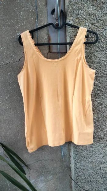 Debardeur unis jaune Kiabi Taille L