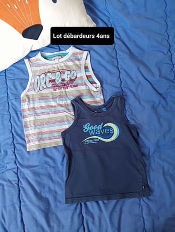 Lot débardeurs 4ans garçon 