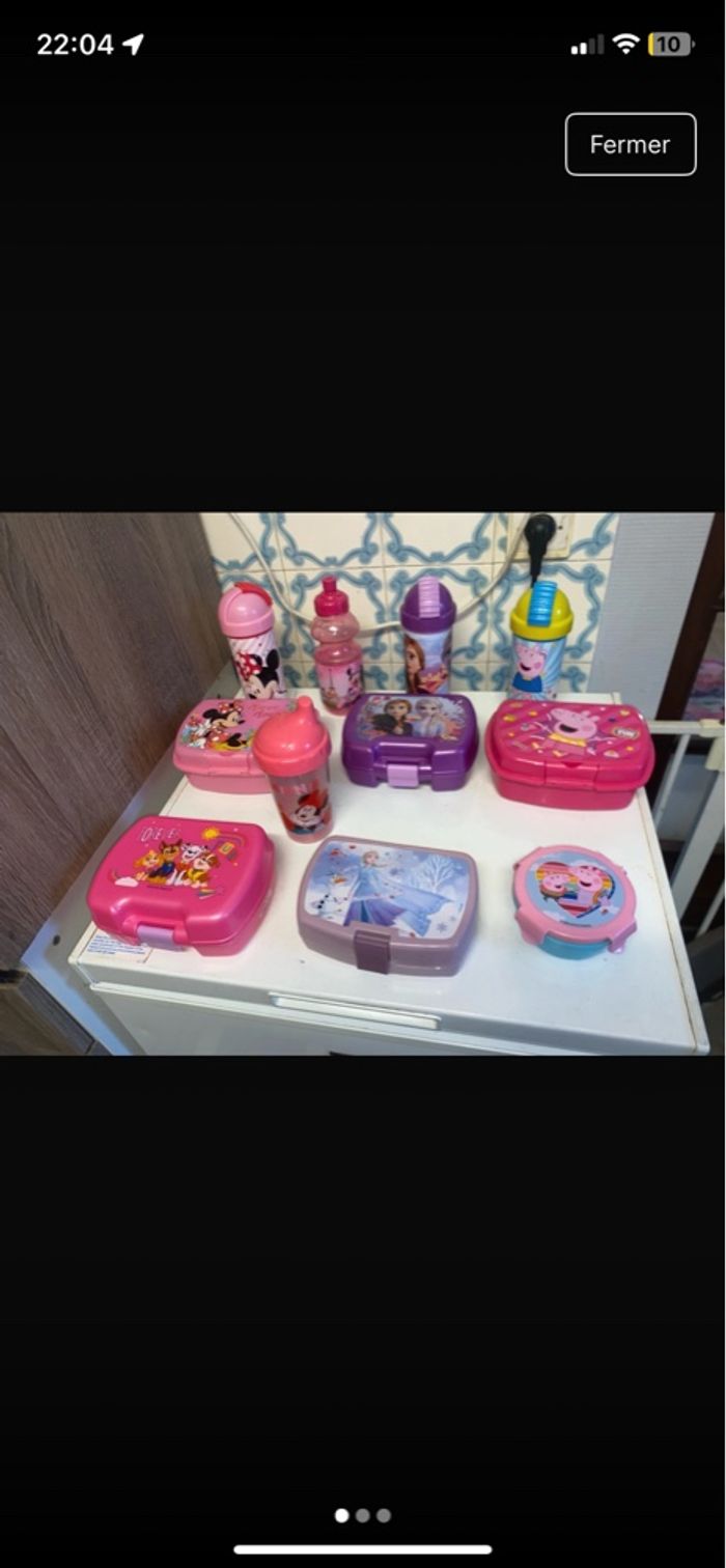 Lots boîte à goûter gourde - photo numéro 2