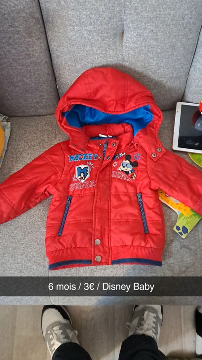 Manteaux mickey rouge