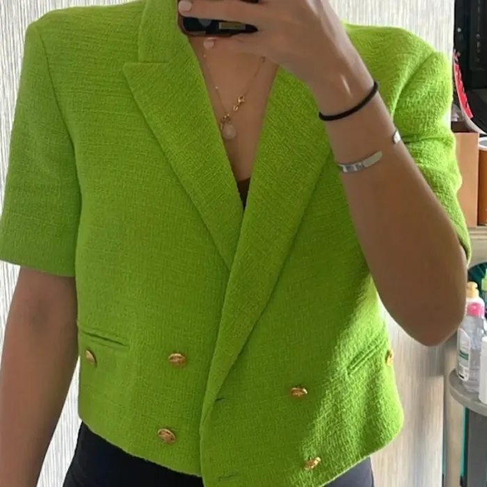 Veste blazer Zara cropped croisée taille XS - photo numéro 2