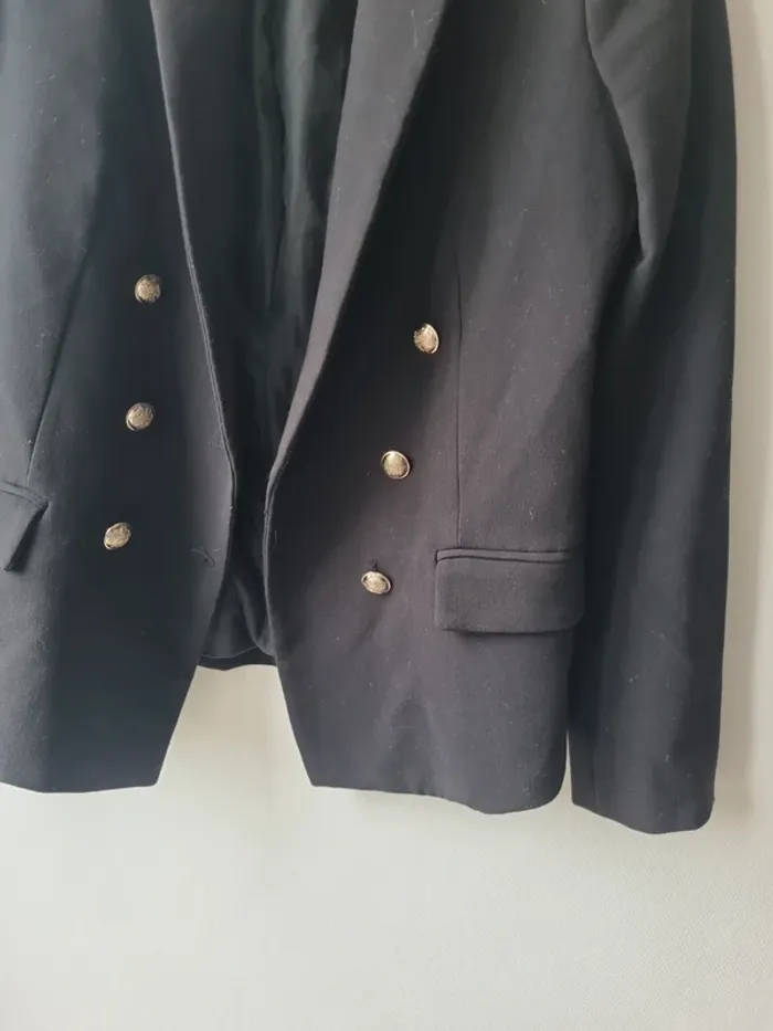 veste blazer noir a boutons mango - photo numéro 2