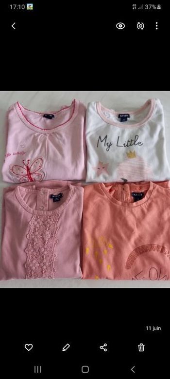 4 T-shirts Manches Longues