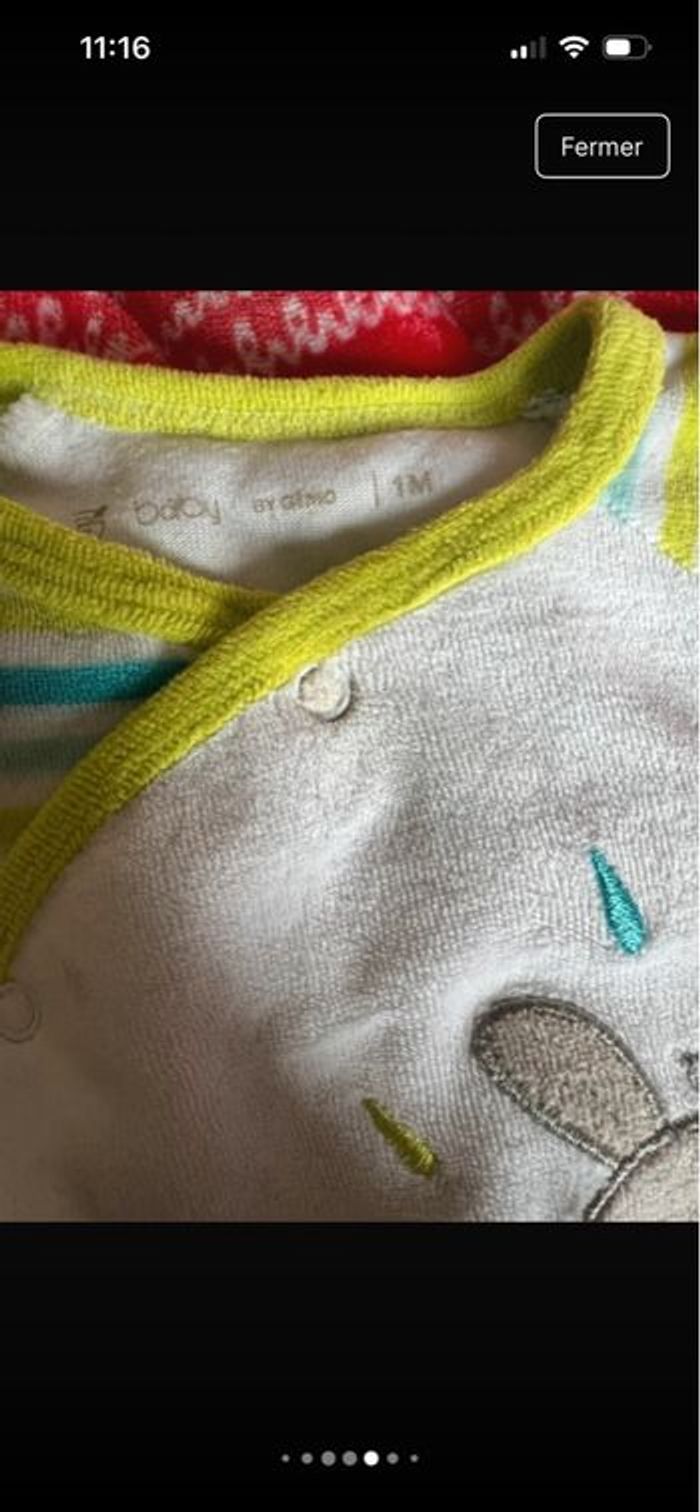 Lot pyjama 1 mois - photo numéro 3