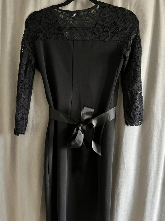 Robe tailleur noir morgan manches en dentelles taille 34 - photo numéro 2