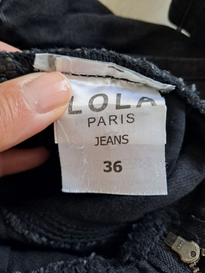 Salopette short en jean noir 36 - photo numéro 5