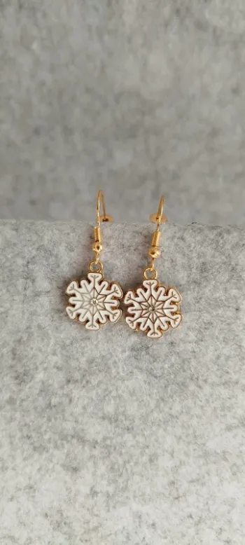 🍄 Boucles d’oreilles ▪ flocon doré