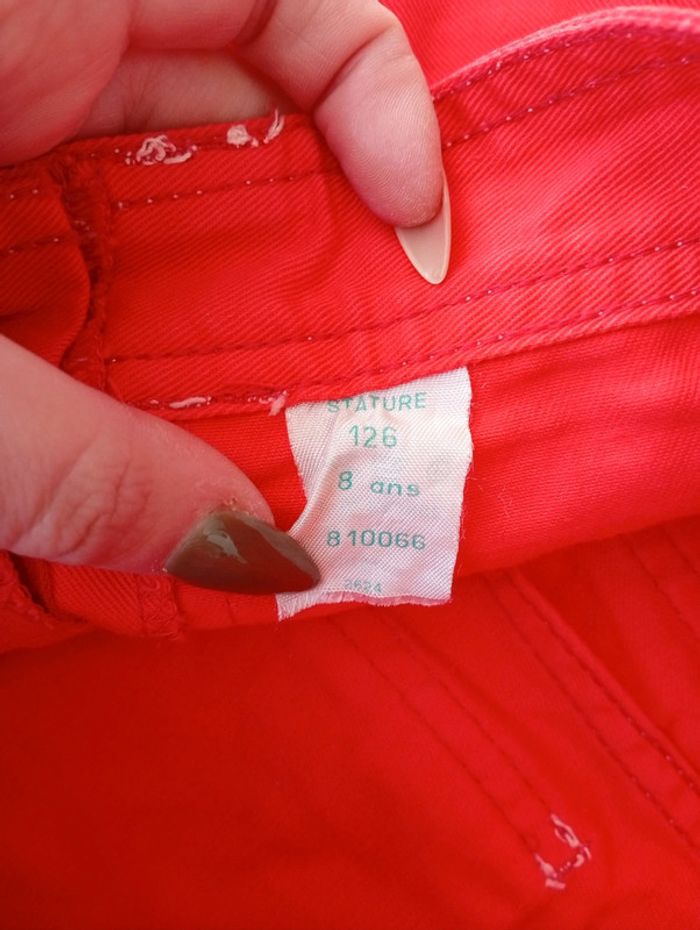 DAV Jeans - short rouge taille 8 ans - photo numéro 3