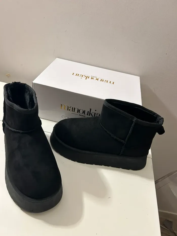 Alain Manoukian, bottes fourrées, noir pointure 37 neuf - photo numéro 2