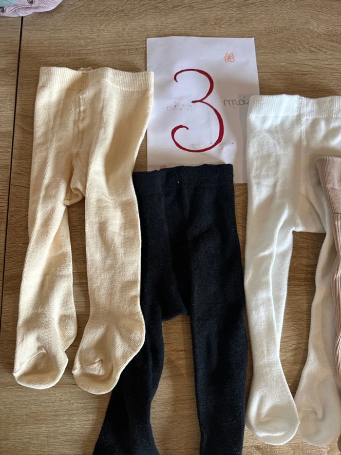 Lot de 4 collants bébé fille - photo numéro 3