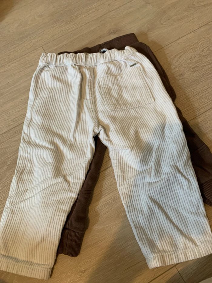 Lot 2 pantalons Mango/Vertbaude en 24mois - photo numéro 5