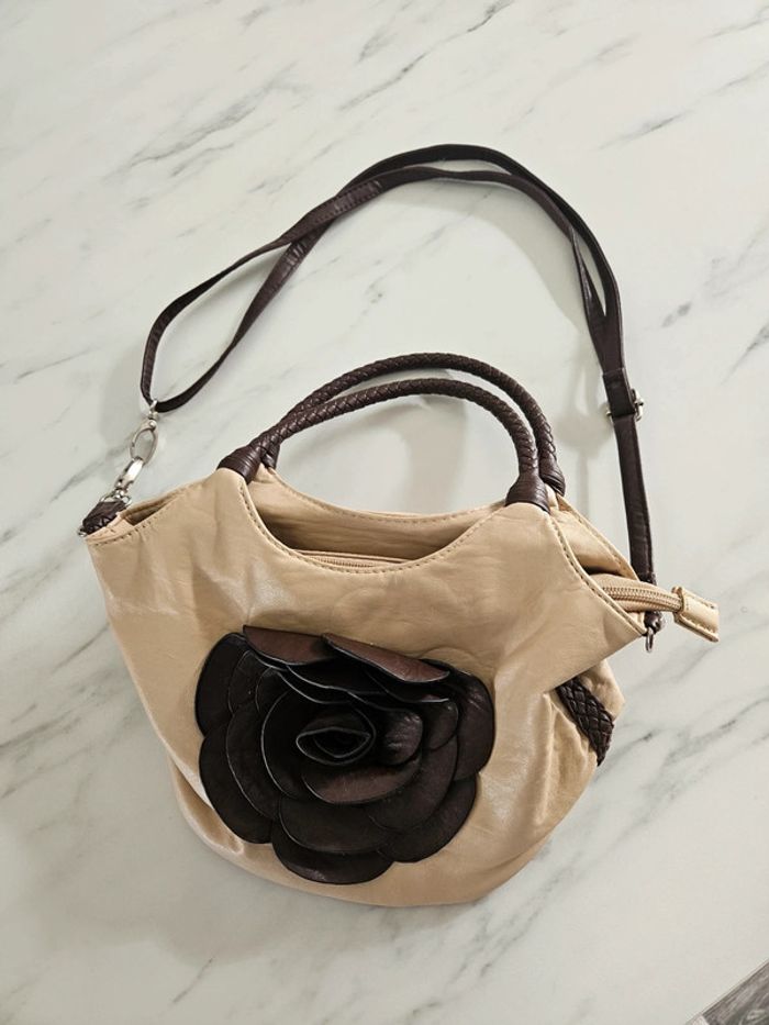 Gallentry petite sac fleurs marron et beige - photo numéro 2