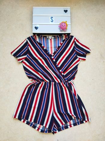 Combinaison short femme – T36 – Jennyfer – rayures