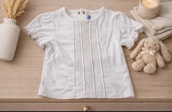 Haut blanc bébé — 12 mois — Très bon état