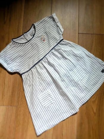 Robe manches courtes marinière