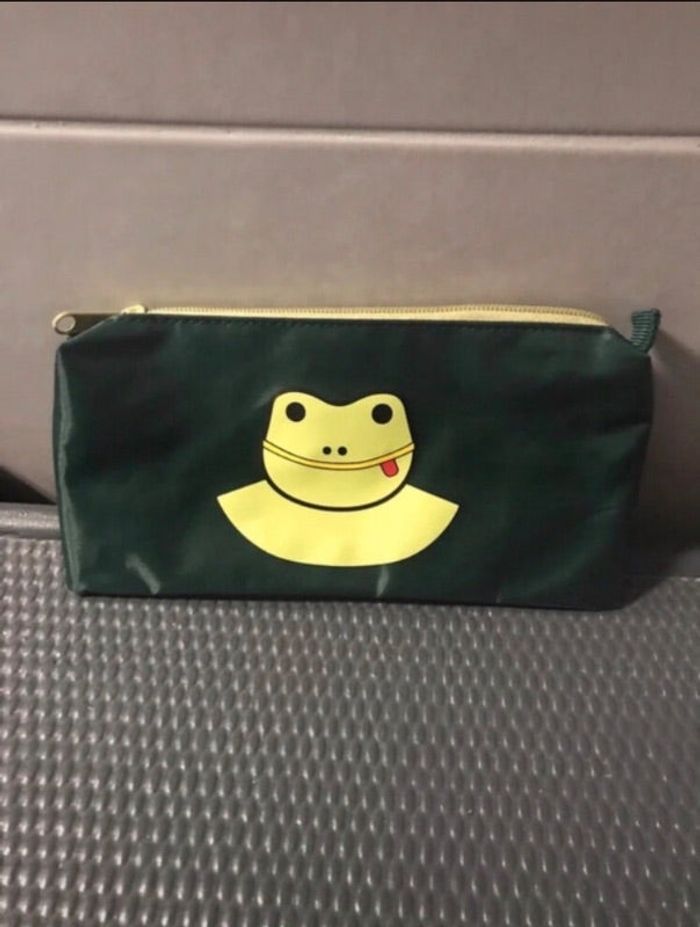 trousse verte motif grenouille excellent état