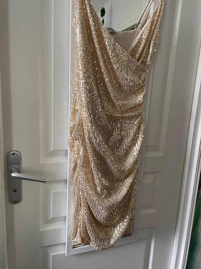 Robe en sequins Lilie rose taille S/M
