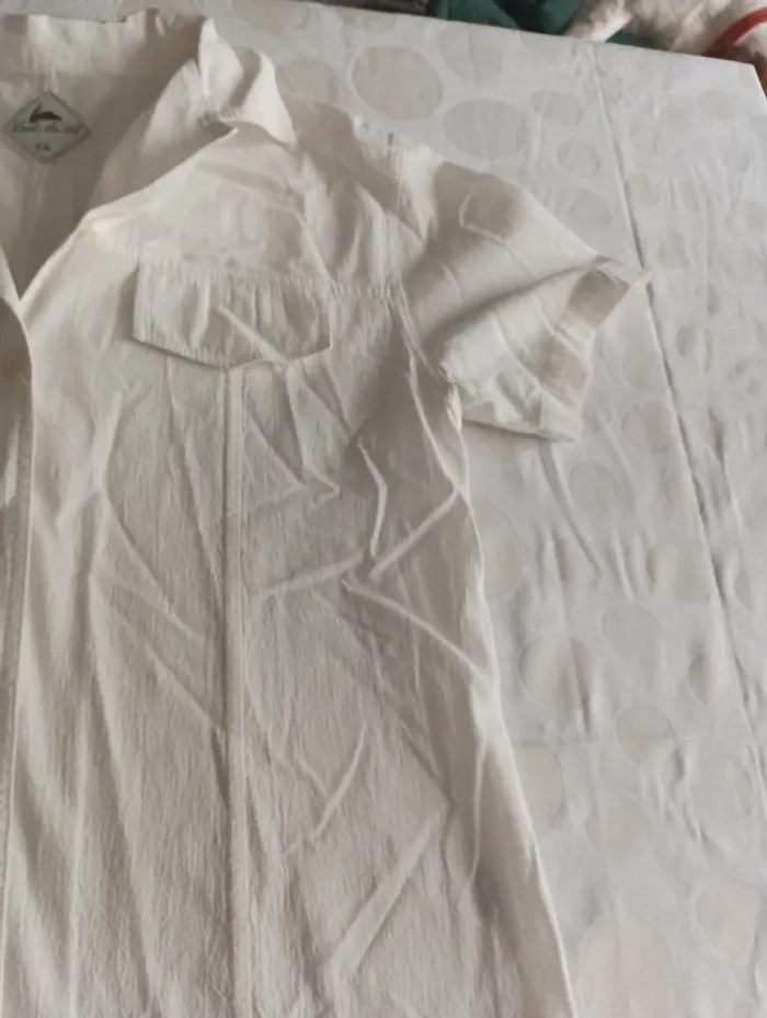 Chemise manches courtes femme taille 42 Blanc du Nil - photo numéro 3