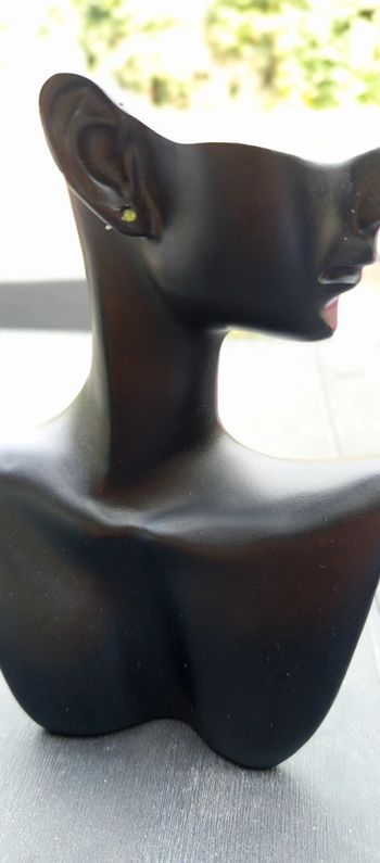 Boucles d'oreille diamant vert