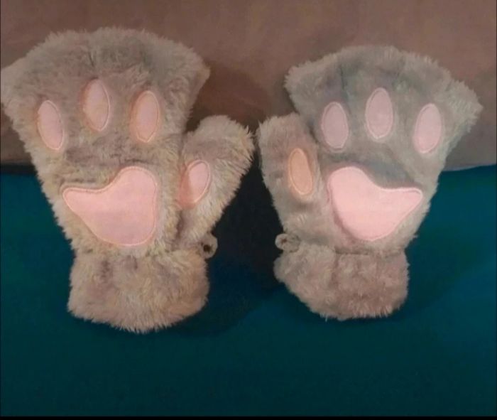Gants mitaines pattes de chat chien ours - photo numéro 3