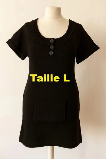 Robe noire style laine Naf Naf Taille L