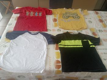 Lot 4 tee shirt manches courtes marques diverses 8 ans 5€