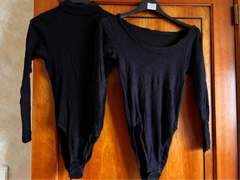 Lot de 3 bodies manches longues noir et vert 36/38
