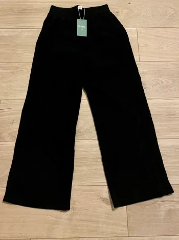 Pantalon large velours noir Halara XS Petite
