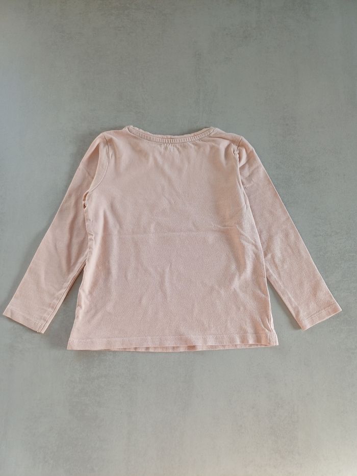 Tee-shirt manches longues rose comme neuf 4 ans Verbaudet - photo numéro 2