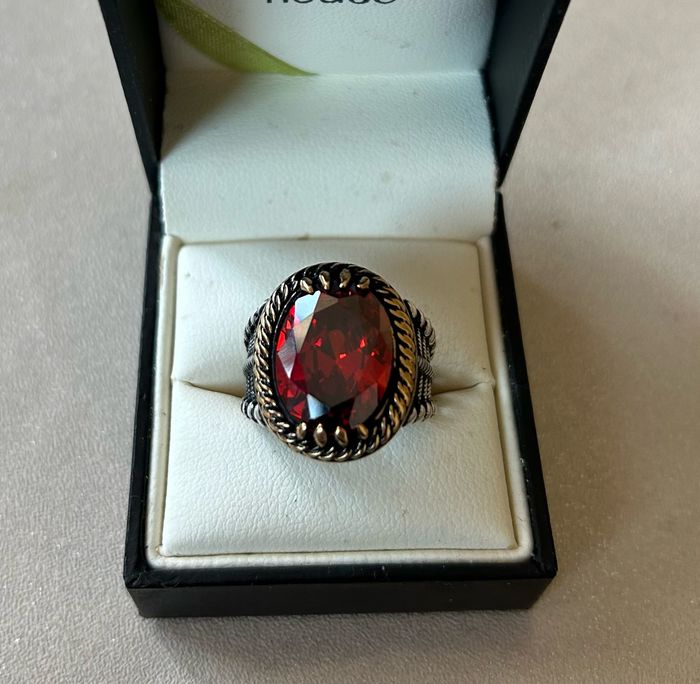 Chevalière en argent 925 pierre naturelle taille 64