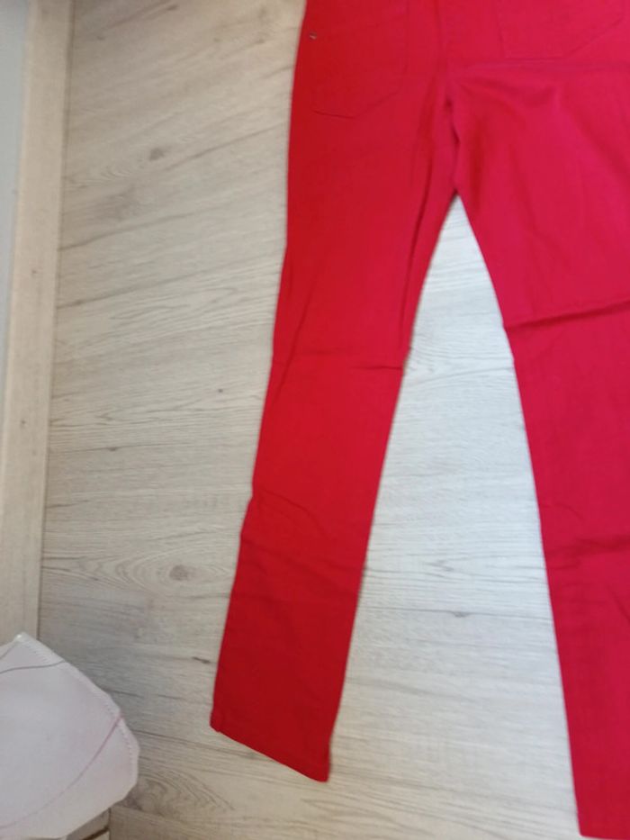 Pantalon 14 ans fille Bilook  slim rouge tbe - photo numéro 9