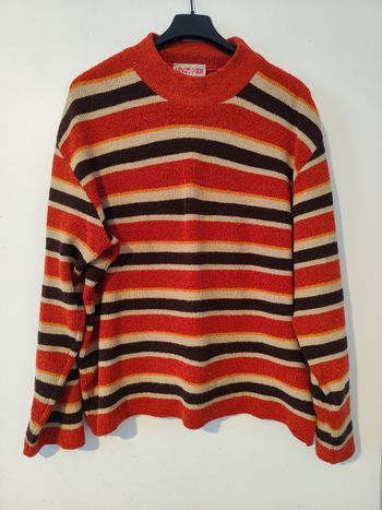 Pull vintage à rayures coloré taille 40 Lewinger