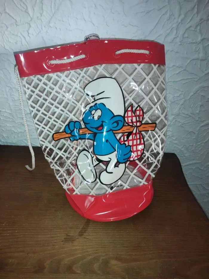 Sac stroumpfs année 80 - photo numéro 3