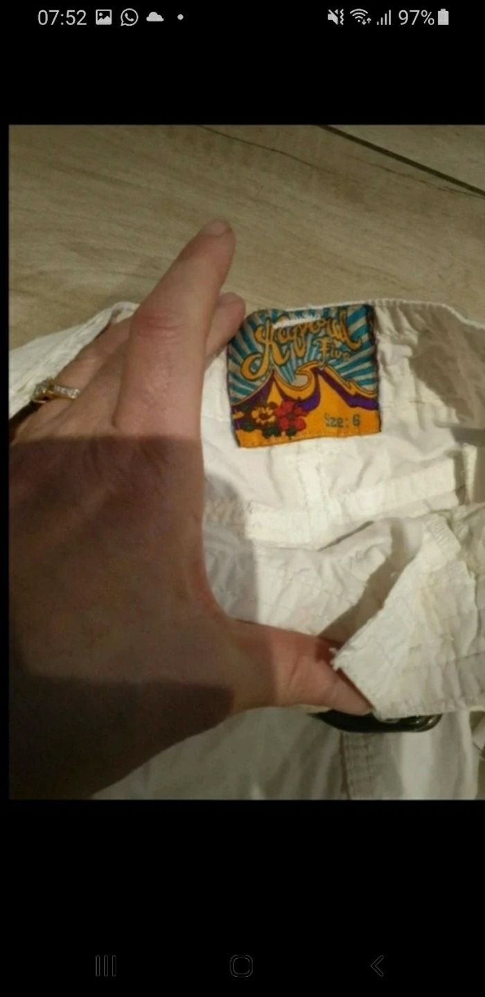 Pantalon blanc fille kaporal 6 ans neuf étiquette - photo numéro 3