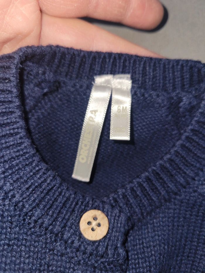 Gilet noeud 6 mois fille - photo numéro 3