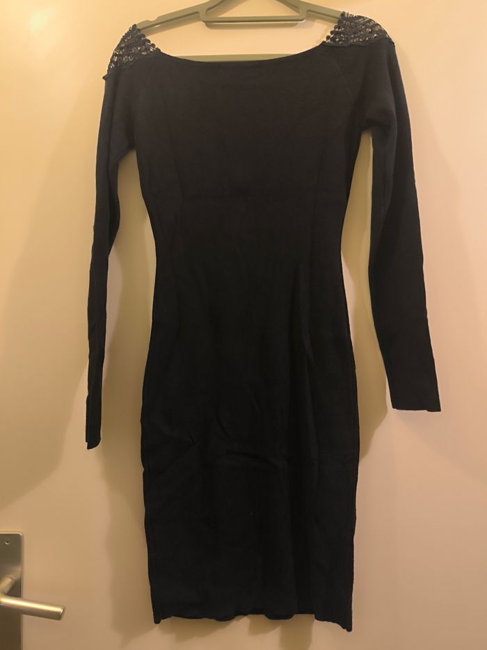 Robe pull bleu nuit - photo numéro 2